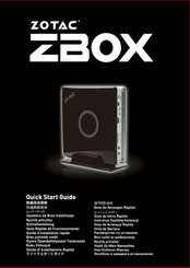 Zotac ZBOX Guía Rápida De Funcionamiento