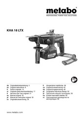 Metabo KHA 18 LTX Manual Original