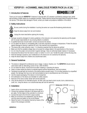 Velleman HQ power VDPSP151 Guia De Inicio Rapido