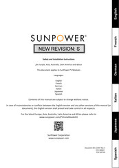 SunPower SPR P Serie Instrucciones De Seguridad E Instalación