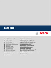 Bosch RSCD 2100 Manual Original