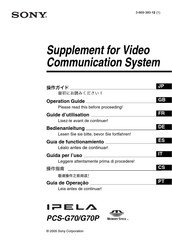 Sony PCS-G70 Guia De Funcionamiento