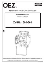 OEZ ZV-BL-1600-300 Instrucciones De Uso