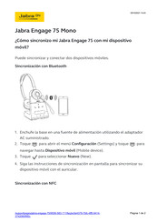 Jabra Engage 75 Mono Guia De Inicio Rapido