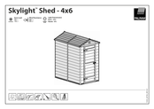 Palram Skylight Shed 4x6 Manual De Instrucciones