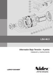 Leroy-Somer Nidec LSA 46.3 Instalación Y Mantenimiento