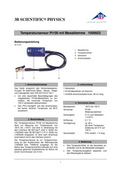 3B SCIENTIFIC PHYSICS 1009922 Instrucciones De Uso