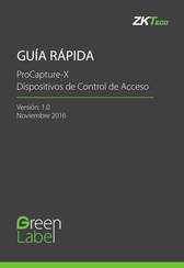 ZKTeco ProCapture-X Guía Rápida