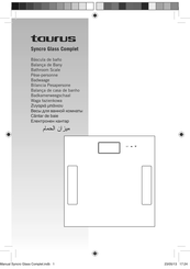 Taurus SYNCRO GLASS COMPLET Manual Del Usuario