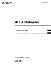 Sony StorStation LIB-D81 Guia De Inicio Rapido