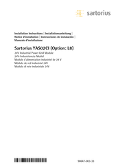 Sartorius YAS02CI Instrucciones De Instalación