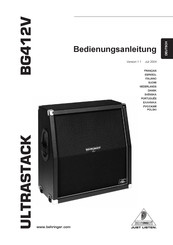 Behringer ULTRASTACK BG412V Manual De Instrucciones