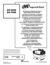 Ingersoll Rand DX-700E Manual De Utilización Y Mantenimiento