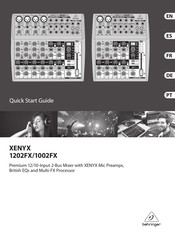 Behringer XENYX 1002FX Guia De Inicio Rapido