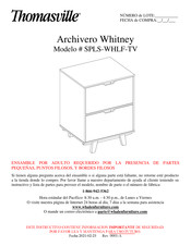 Whalen Furniture Thomasville SPLS-WHLF-TV Manual De Usuario