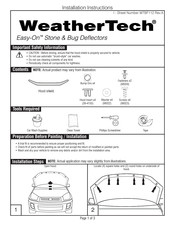 Weathertech Easy-On Instrucciones De Instalación