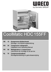 Waeco CoolMatic HDC155FF Manual De Instalación Y Funcionamiento