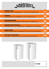 Nordfrost GF222 Instrucciones Para La Instalación, El Uso, La Manutención