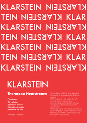 Klarstein Thermaxx Heatstream Manual De Instrucciones
