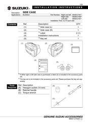 Suzuki 95500-2181 Serie Instrucciones De Instalación