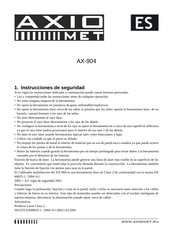 Axio MET AX-904 Manual De Instrucciones