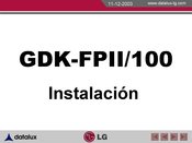 LG Datalux GDK-100 Instalación