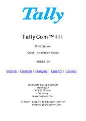 Tally TallyCom III Guía Rápida