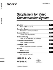 Sony IPELA PCS-TL50 Guía De Functionamiento
