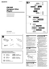 Sony CDX-M3DI Instalación / Conexiones