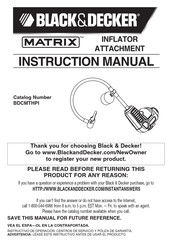 BLACK&DECKER MATRIX BDCMTHPI Manual De Instrucciones