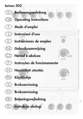 Grasslin turnus 502 Instrucciones De Empleo