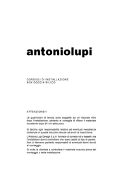 Antoniolupi BILICO1N Manual De Instrucciones