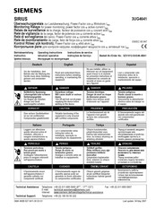 Siemens SIRIUS 3UG4641 Instructivo