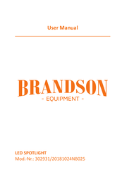 Brandson Equipment 302931/20181024NB025 Manual De Usuario