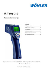 Wohler IR Temp 210 Manual De Instrucciones