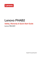 Lenovo PHAB2 Guia De Inicio Rapido