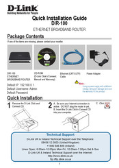 D-Link DIR-100 Guía De Instalación Rápida