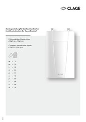 clage CDX 7-U Instrucciones De Instalación