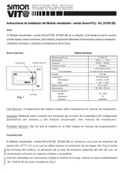 Simon VITA Instrucciones De Instalación