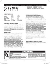 Sunex Tools 1006 Instrucciones De Operación