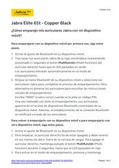Jabra Elite Active 65t Guia De Inicio Rapido