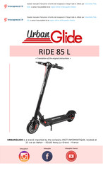 Urbanglide RIDE 85 L Manual Del Usuario