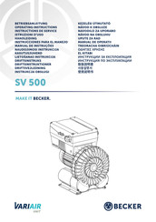 Becker SV 500 Instructions De Service