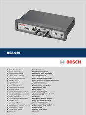 Bosch BEA 040 Manual Original