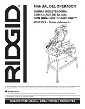 RIDGID MS1250LZ Manual Del Operador