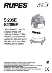 Rupes S 235E Instrucciones Para La Puesta En Servicio, Uso Y Mantenimiento