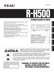 Teac R-H500 Manual Del Usuario