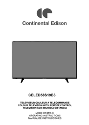 CONTINENTAL EDISON CELED58S19B3 Manual De Instrucciones