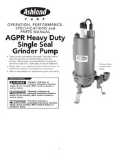 Ashland PUMP AGPR200WP2-20 Operación, Rendimiento, Especificaciones Y Manual De Piezas