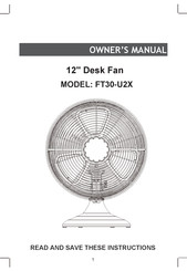 Cozy Breeze FT30-U2X El Manual Del Propietario